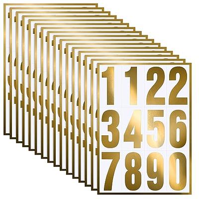 Gold Metallic Letters & Numbers Stickers