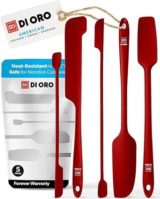 Red Heat Resistant Cooking Utensil Set from Nonstick Silicone