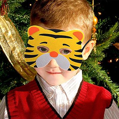 12 Pack Felt Animal Masks for Jungle Kids Birthday Party Decorations (7 x  7.2 In)