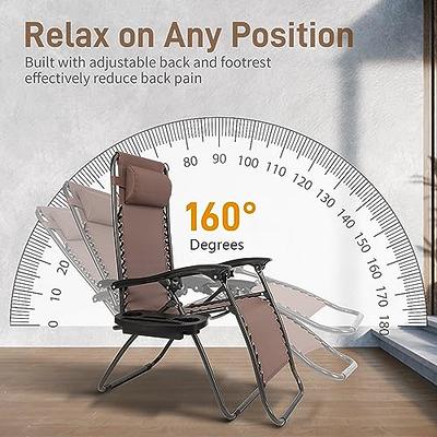 Bonnlo Folding Recliner Chair with Canopy (Grey)