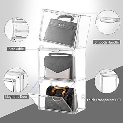 Transparent Box for Handbags, Closet Bag Organizer, Stackable