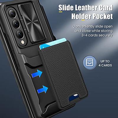 For Samsung Galaxy Z Fold 5 Leather Wallet Case Card Slot/Lens