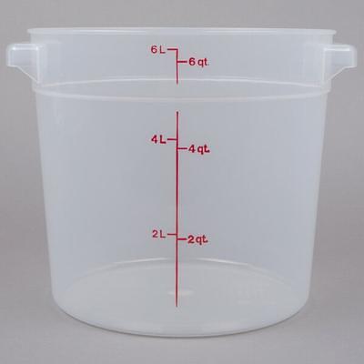 Vigor 6 Qt. Translucent Square Polypropylene Food Storage Container