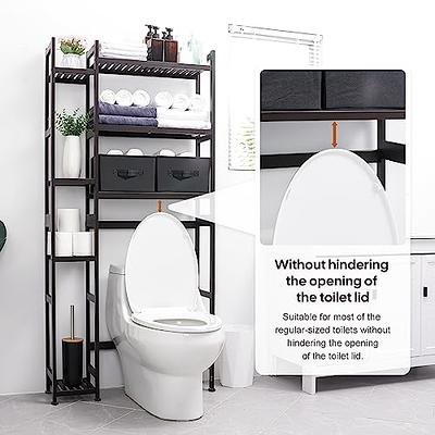 Toilet Space Saver Bathroom Organizer Storage Shelf with Drawers