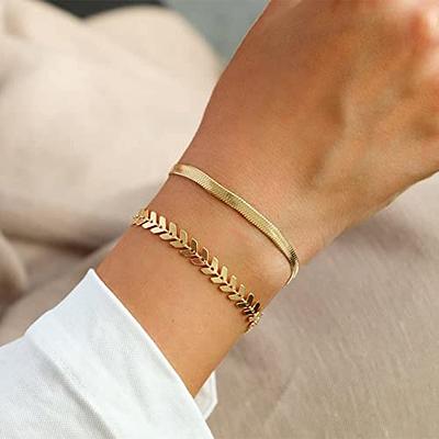 Gold Box Chain Bracelet | Classy Women Collection