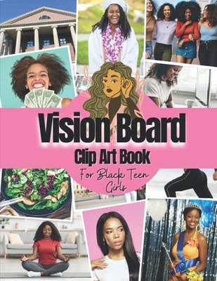 Vision Board Clip Art book For Black men: +500 Pectures, Quotes and Words  Vision Board Supplies for Black Men to Manifest Their Perfect Life (