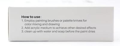 Artecho Black and White Acrylic Paint Set 4× 2oz, Paint for Canvas