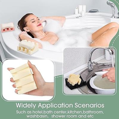 Silicone Soap Dish Self Draining Soap Dish Shower Waterfall Bar