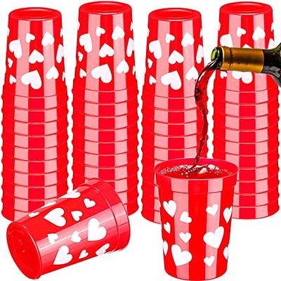  StarMar Red Plastic Cups, [50 Pack] 16 Oz Party Cup