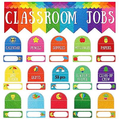 Juvale 67-piece Classroom Job Chart Set With Name Tags For Bulletin Board,  Chalkboard Decorations, Teacher Supplies, Kids Education, 16 Assorted Signs  : Target