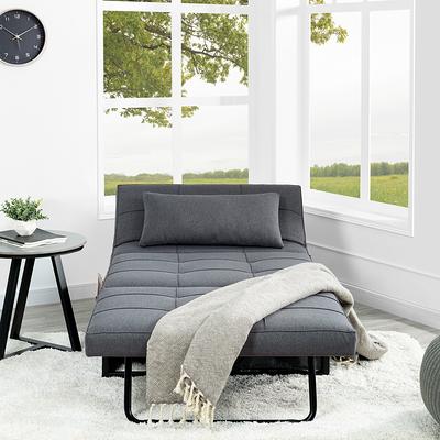 Yodolla 3-in-1 Futon Sofa Bed Chair,Convertible Sofa Sleeper-Dark Gray