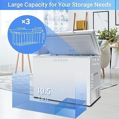 WANAI Chest Freezer 5.0 Cu.Ft Large Deep Freezers Small Chest Freezer  Freestanding Top Open 7 Temp Control Low Noise with Removable Basket for  Dorm