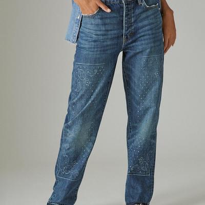 Lucky Brand High Rise Drew Mom - Women's Jeans Denim Pants in Starlet Dest,  Size 35 x 30 - Yahoo Shopping