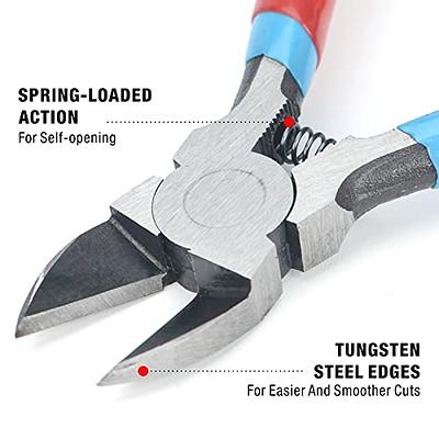 SPEEDWOX 3 Inches Flush Cut Wire Cutters Small Flush Cutter Pliers