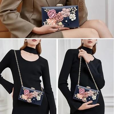 Suhatjia Evening Clutch Purse Rhinestone Clutch Purses for Women,Party  Pearl Purses for Women Evening Weddings, Black Evening Clutch Purses for  Women: Handbags