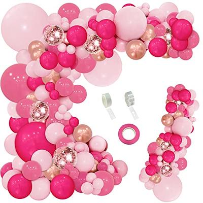Baby Girl 1st Birthday Decorations , Baby First Birthday Supplies for  Girl,Including Balloon Boxes, Pink Gold Balloons Garland Arch Kit，Party