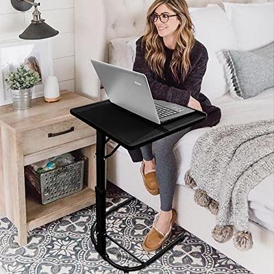 HOOBRO TV Tray Table, Folding Table with Removable Serving Tray, Stable TV Tray Snack Table for Small Space, Portable End Table, for Snacks and Meals