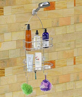 Simplehouseware Bathroom Hanging Shower Head Caddy Organizer, Chrome