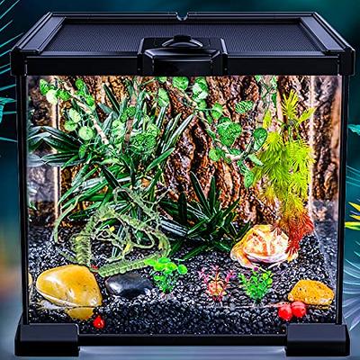 kathson Reptile Tank Hanging Vines Plants,Bearded Dragons Habitat Bendable  Jungle Climbing Fake Vine Terrarium Decorations for