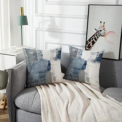 Blue Grey Pillow Cover, Grey Floral Throw Pillow Covers, Decorative Throw  Pillow, Pillow Covers 24x24, Designer Pillow, 16x16 Pillow Cover 