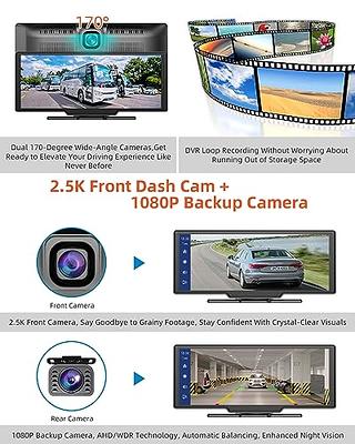 Portable Wireless Carplay Car Stereo with 2.5K Dash Cam - 9.3 HD