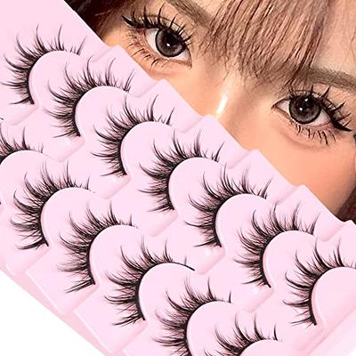 Ahrikiss Manga Lashes Natural Look Wispy Anime Lashes Soft Fake Eyelashes  Lightweight False Eyelashes Faux Mink Lashes Look Like Individual Lashes 8
