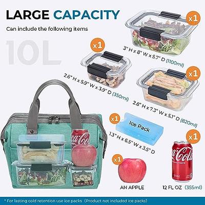 ECHSRT Insulated Lunch Bag Women/Men, 10L Reusable Lunch Tote Bag with  Adjustable Shoulder Strap, Leakproof & Waterproof Lunch Box Cooler for Work  Office - Wide Open Lunchbox Green Lunchbag - Yahoo Shopping