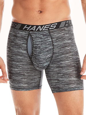 Hanes X-Temp Total Support Pouch Men's Long Leg Boxer Briefs, Anti