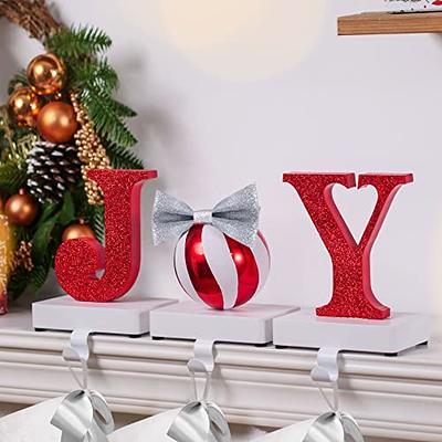 Christmas Stocking Holders Metal Fireplace Stocking Hook Garland Mantle Hook  For Christmas Decoration (2 Pcs)