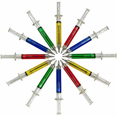 Syringe Pens for Kids - Bulk Pack of 60 - Retractable Fun Assorted