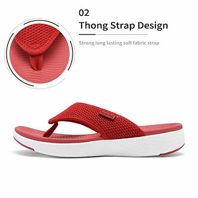  shevalues Orthopedic Sandals for Women Arch Support Recovery  Flip Flops Pillow Soft Summer Beach Shoes | Flip-Flops