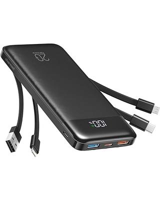 Vida IT vCard+ Power Bank Mini Cargador Portátil de Bolsillo 4000mAh Batería  Externa Universal para Viajar Pequeña y Fina Compatible con iPhone Android  USB-C y Cable Integrado : : Electrónica