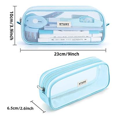 KALIDI Grid Mesh Pencil Case Large Capacity Pencil Case Big Pencil