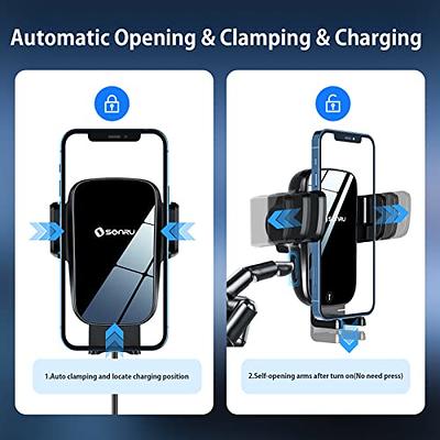 Baseus Automatic Alignment Car Phone Holder Wireless Charger For Samsung  iPhone Xiaomi Phone Holder Car Holder Air Vent Holder