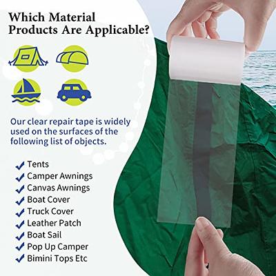 Tent Repair Tape Kit Waterproof Clear Camping Gear Air Mattress Repair Tape  Patch Kit For Outdoor Tarp Boat Covers Sail