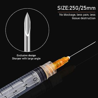 2.5ml Syringe with 25 gauge 1 inch Needles, Disposable Individually Wrapped  100Pack - Yahoo Shopping