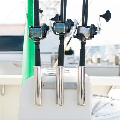 DRIFT Stainless Steel Marine Triple Rod Holder Rack, 3 Fishing Pole Holder  - Yahoo Shopping