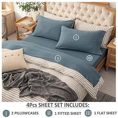 Knit Jersey 100% Cotton 2 Twin XL Fitted Bed Sheets (2-Pack) Soft and Comfy  