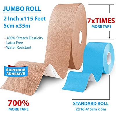 Kinesio Tex Performance + - Therapeutic Knee and Shoulder Medical Tape -  Beige - 2in x 16.4 ft Roll