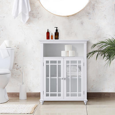 Cipacho White Triangle Corner Storage Cabinet for Bathroom, Living Room and Kitchen with Modern Style