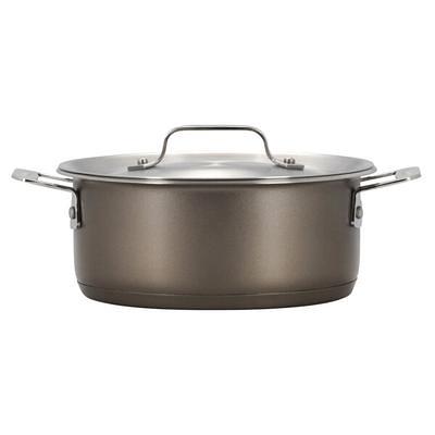 Vigor 7 Qt. Stainless Steel Aluminum-Clad Saute Pan with Lid and Helper  Handle - Yahoo Shopping