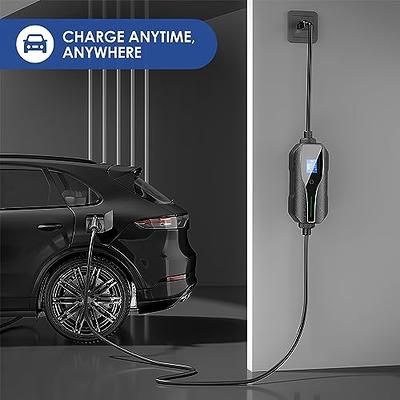Portable EV Charger Type 1 Type 2 Electric Vehicle Portable Charging Cable  16A Current Adjustable LCD Screen Level 2 EVSE Cable