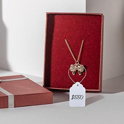 Small Tags with String Price Labels String Tie Watch Jewelry Dress Display  Rectangular Blank Price Tag Kraft Paper Price Card