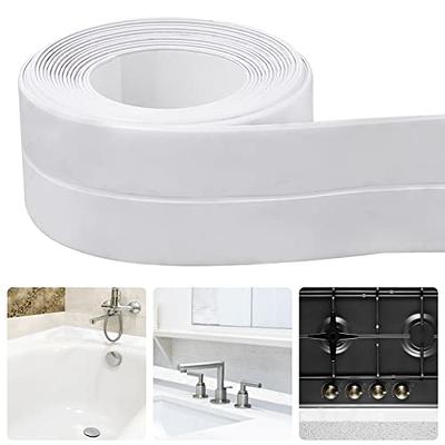 Bathroom Shower Sink Bath Sealing Tape Strip White PVC Self