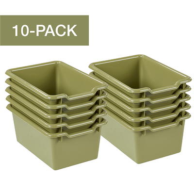 Scoop Front Storage Bins, Multipurpose Organization, 5-Pack