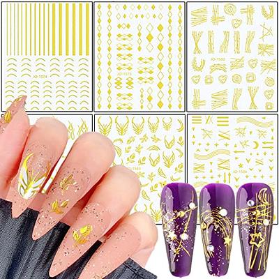  Duufin 300 Sheets Nail Foils Nail Art Transfer Foil Stickers  Laser Flower Color Sheet Adhesive Stickers Paper Starry Sky Stars Black  White Lace Design for Nail Art DIY Decoration : Everything