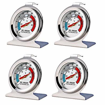 2 Pack Refrigerator Freezer Thermometer Large Dial Analog