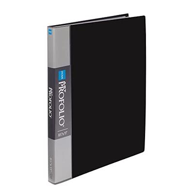 Portfolio Folder for Artwork Art Portfolio Binder 2 Packs 11X17 Demo Book Black Portfolio Folder with Protective Film Binder with Plastic Sleeve