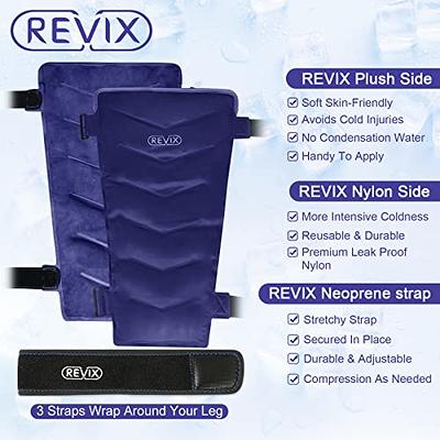 REVIX Full Back Ice Pack for Injuries Reusable Large Gel Ice Wrap for Back Pain Relief from Swelling, Bruises & Sprains by Cold Compression Therapy