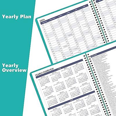 2024 Weekly Appointment Book & Planner - Large 2024 Daily Hourly Planner,  January 2024 - December 2024, 8.5 x 11, 2024 Appointment Book with 15- Minute Interval + Thick Paper + Pocket - Turquoise - Yahoo Shopping